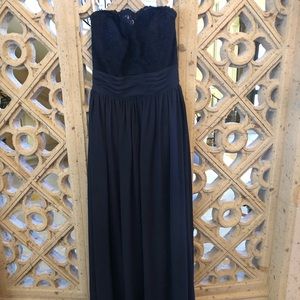 Dark blue bridesmaid dress